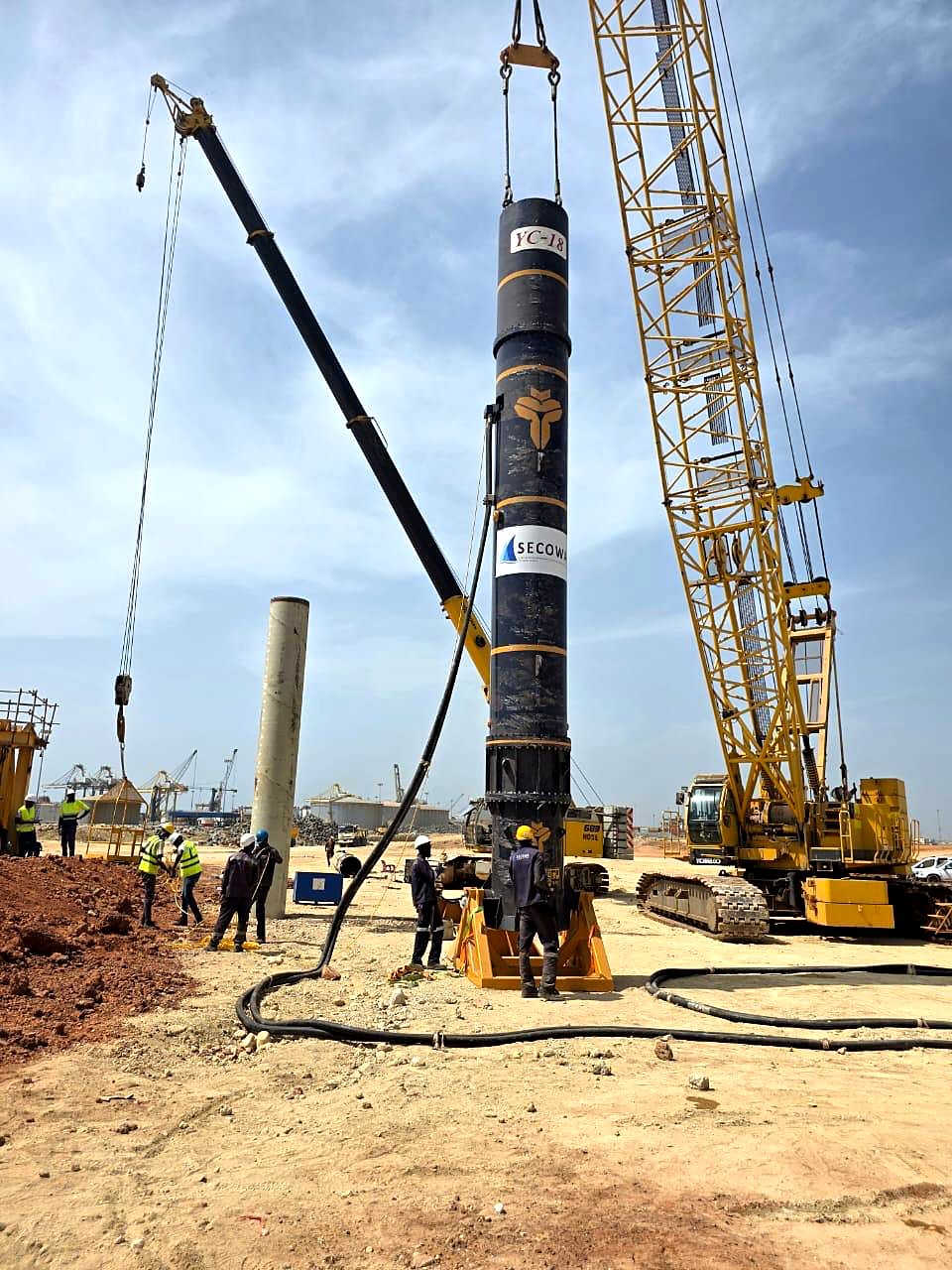 Essai de battage au terminal LNG du port de Dakar