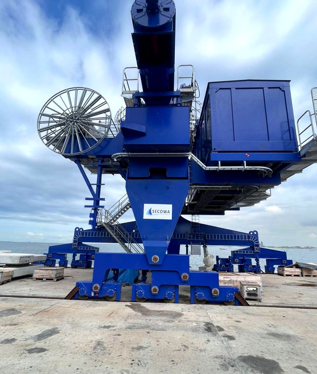 Grue Siwertell montée
